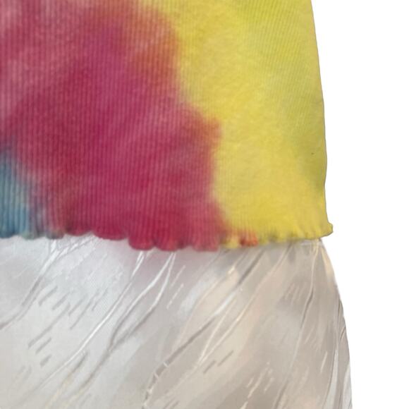 Vintage Y2K Pink Blue Rainbow Tie Dye Butterfly Embroidered Baby T shirt Sz - Picture 11 of 16